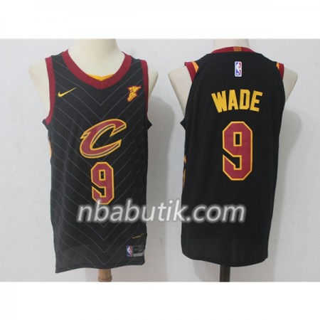 NBA Mænd Trøje Cleveland Cavaliers Dwyane Wade 9 Nike 2017-18 Sort Swingman